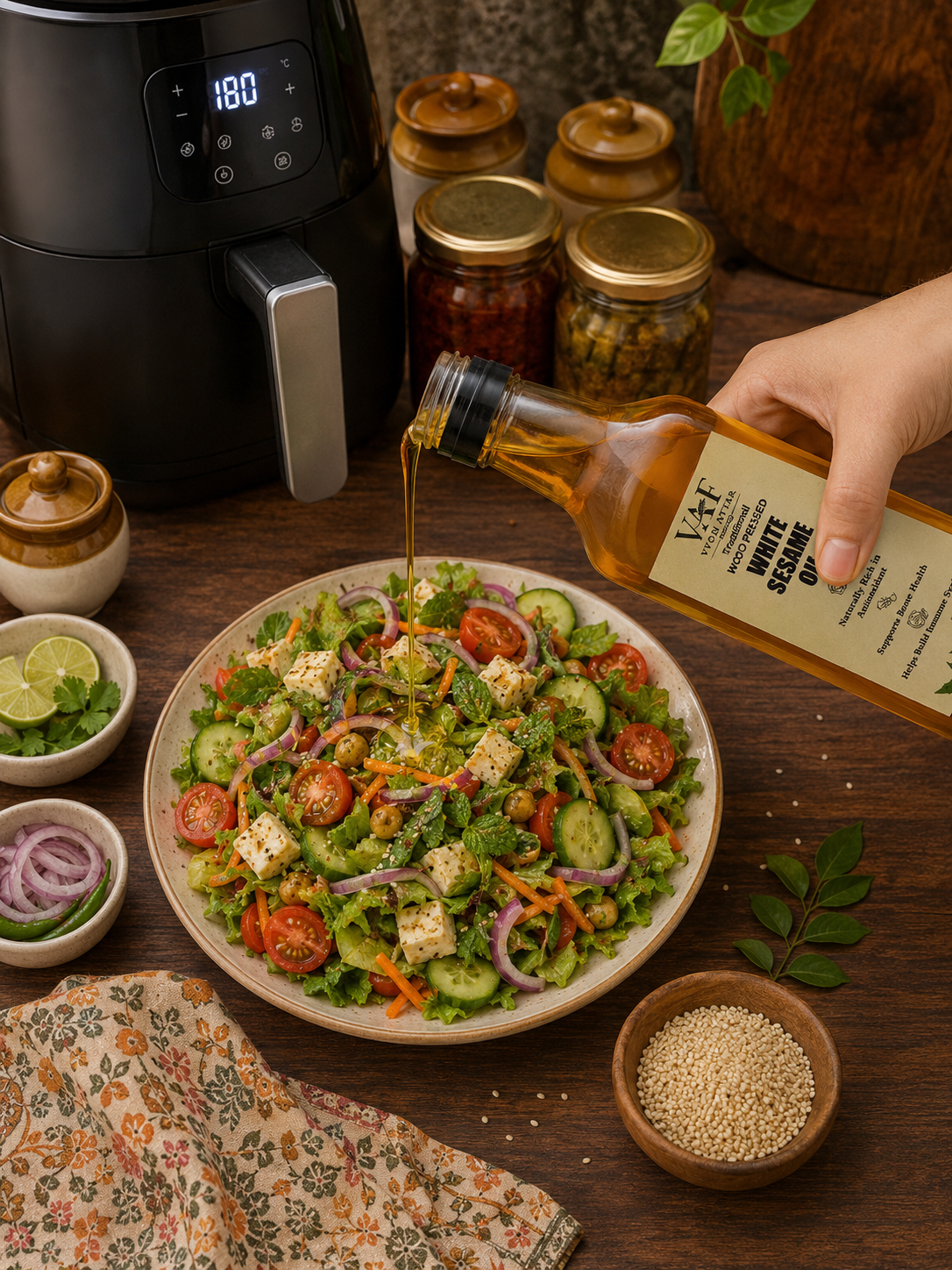 Wood Pressed White Sesame Oil