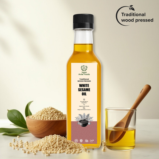 Wood Pressed White Sesame Oil