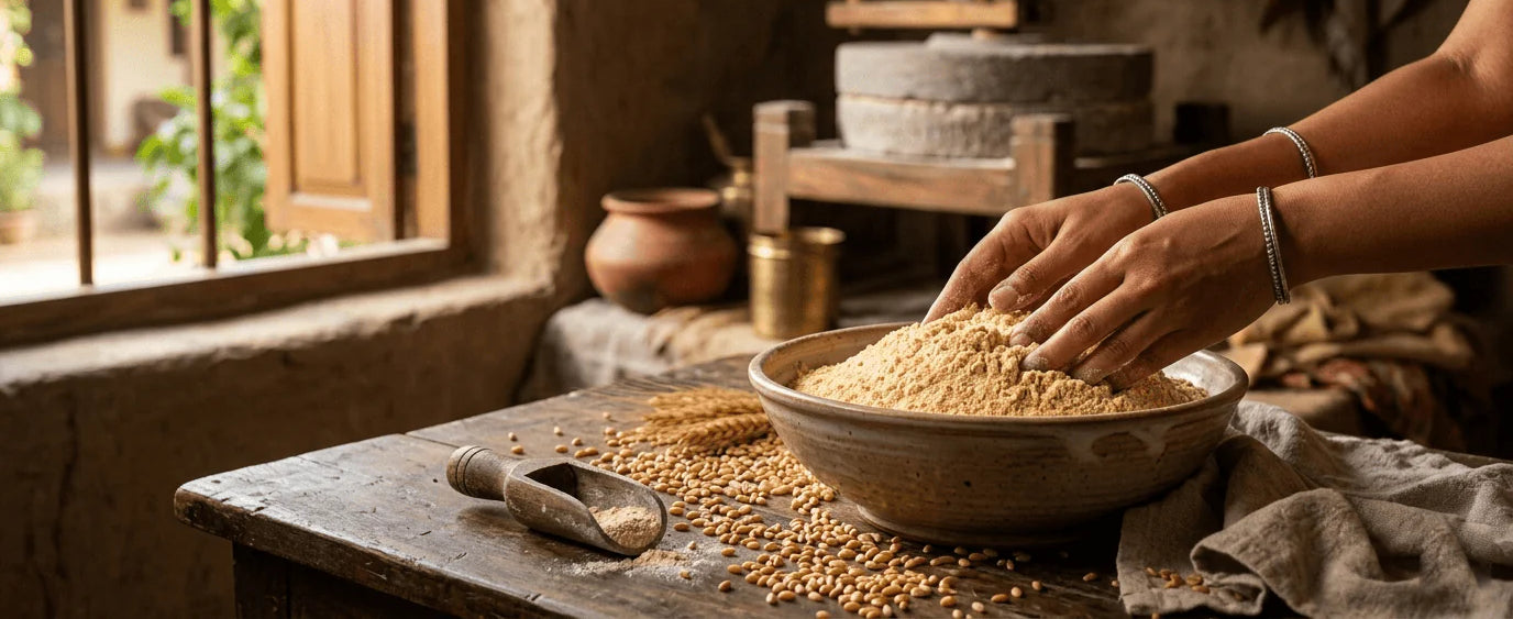 Buy Cold Pressed Healthy Wheat Atta & Wood Pressed Oils Online in Mumbai & Pune